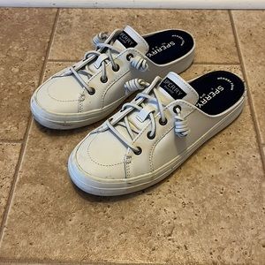 Sperry Crest Vibe leather white Mule Sneakers  Size 7